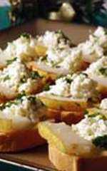 Canapé de Ricota e Pêra